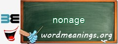 WordMeaning blackboard for nonage